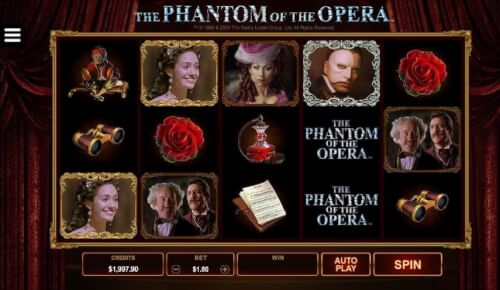 the phantom of the opera gokkast screenshot